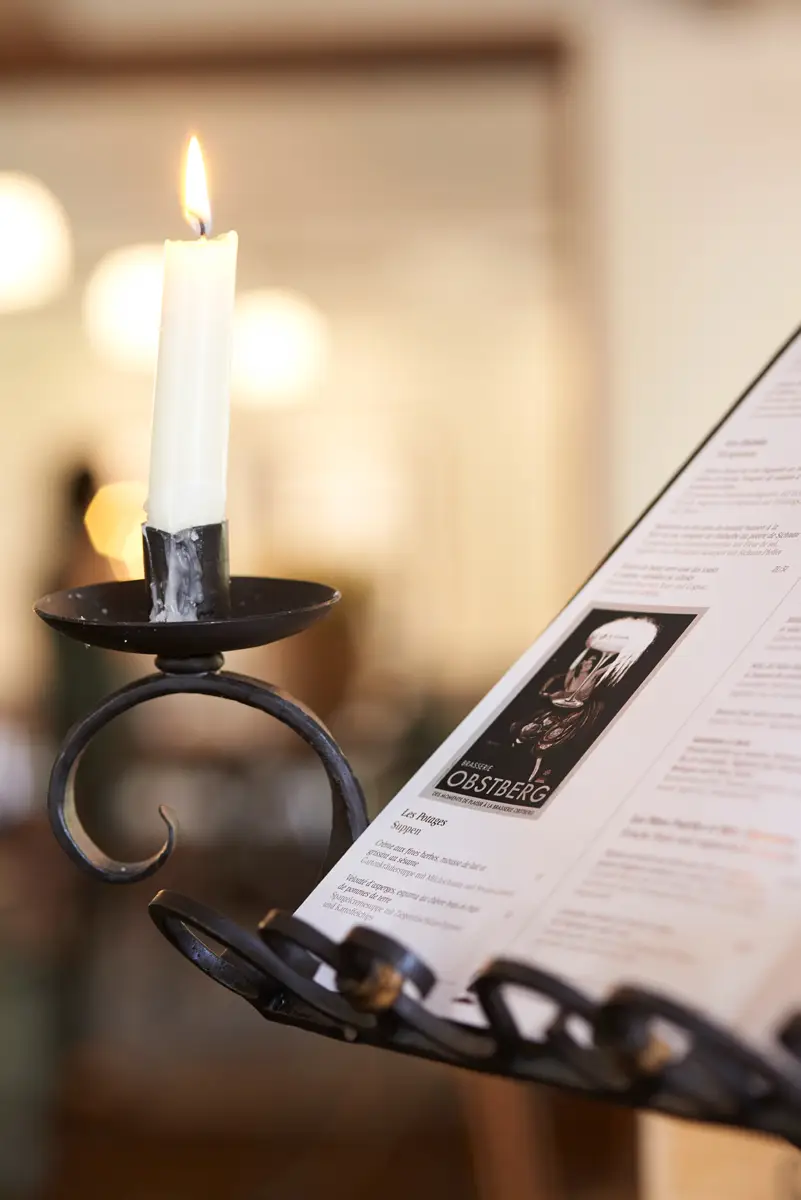 Tischdetails der Brasserie Obstberg