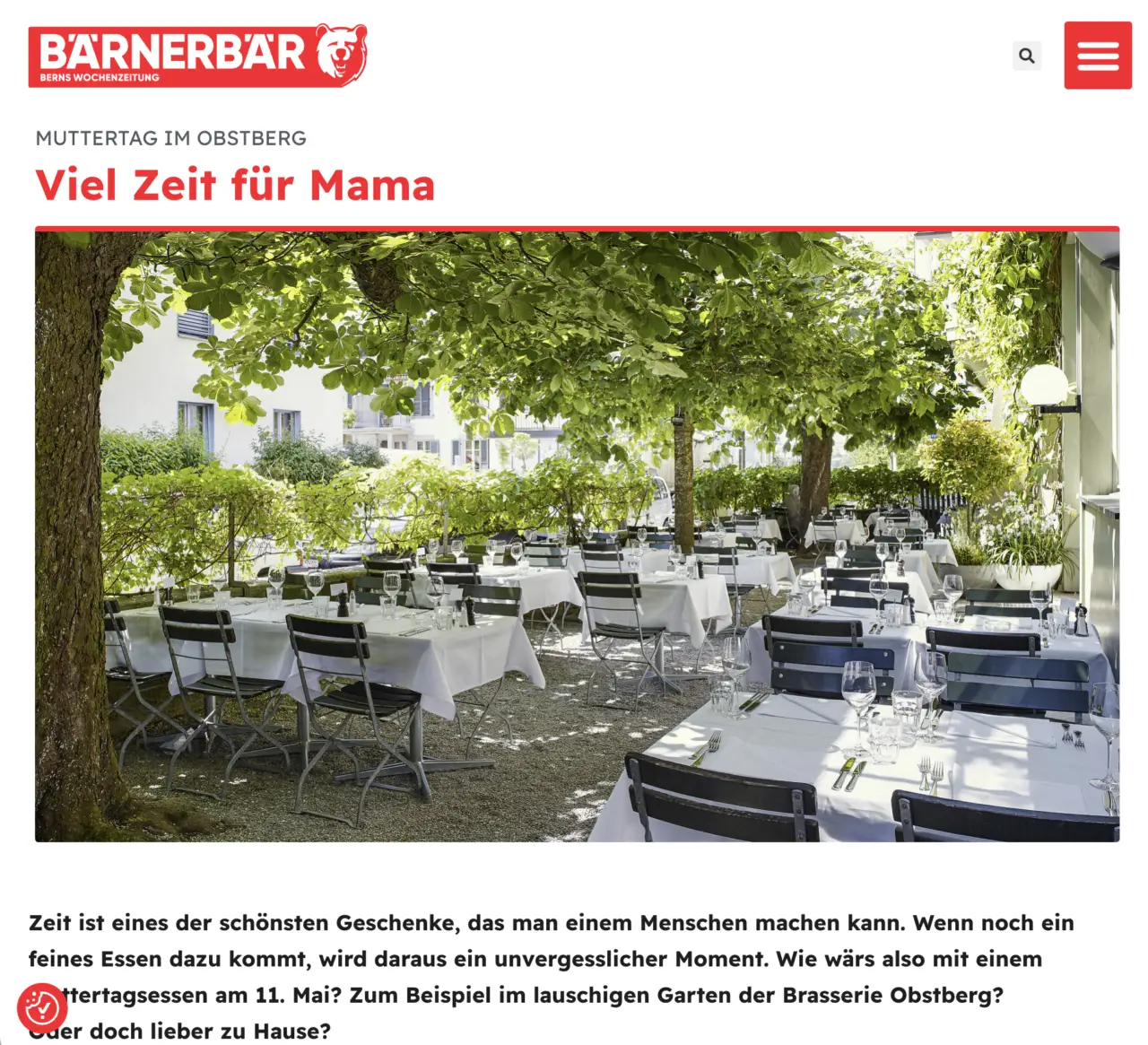 Ein Muttertagsmoment im Obstberg – oder doch lieber daheim?